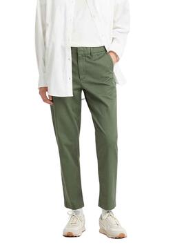 Pantalon Levis Chino Verde para Mujer