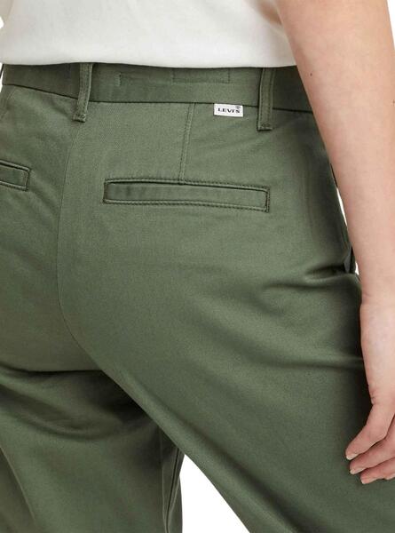 Pantalon Levis Chino Verde para Mujer