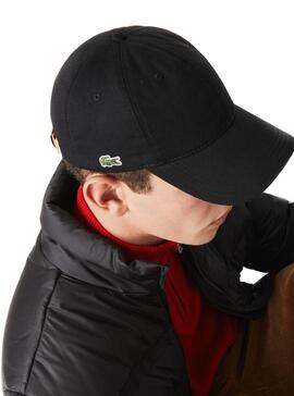 Gorra Lacoste Sarga Negro para Hombre