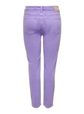 Pantalon Vaquero Only Emily Lila para Mujer