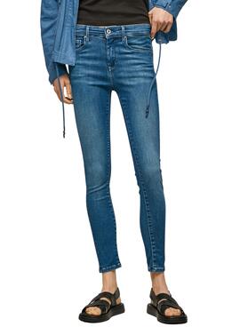 Vaquero Pepe Jeans Zoe Fit Skinny Azul para Mujer