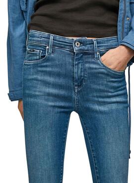 Vaquero Pepe Jeans Zoe Fit Skinny Azul para Mujer