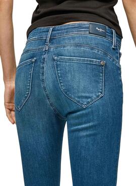 Vaquero Pepe Jeans Zoe Fit Skinny Azul para Mujer