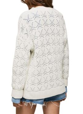 Cardigan Pepe Jeans Terra Blanco para Mujer