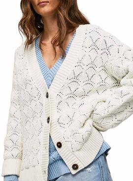 Cardigan Pepe Jeans Terra Blanco para Mujer