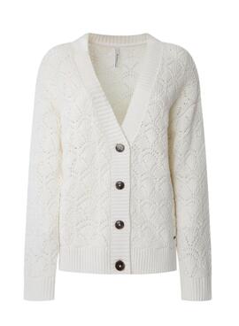 Cardigan Pepe Jeans Terra Blanco para Mujer