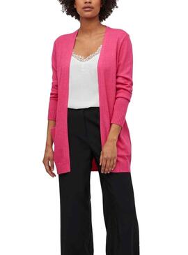 Chaqueta Vila Viril Open Fucsia para Mujer