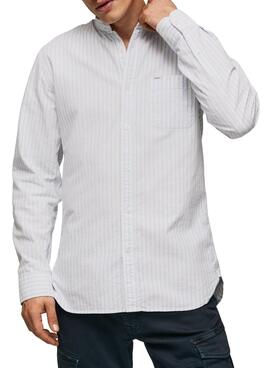 Camisa Pepe Jeans Leyton Blanco para Hombre