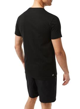 Camiseta Lacoste SPORT Transpirable Negro Hombre