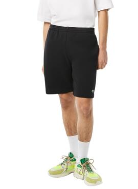 Bermuda Lacoste Algodón Ecológico Negro Hombre