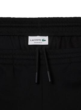 Bermuda Lacoste Algodón Ecológico Negro Hombre