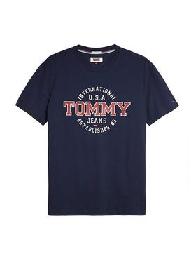 Camiseta Tommy Jeans Circular Marino Hombre