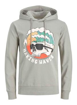 Sudadera Jack and Jones Tidal Gris para Hombre