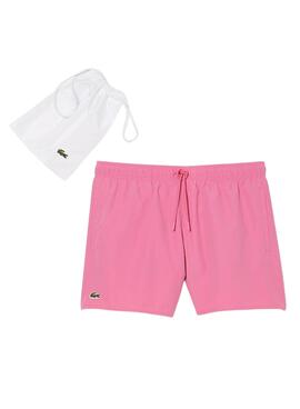 Bañador Lacoste Secado Rápido Rosa Hombre