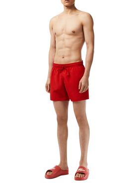 Bañador Lacoste Secado Rápido Rojo para Hombre