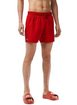 Bañador Lacoste Secado Rápido Rojo para Hombre