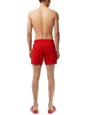 Bañador Lacoste Secado Rápido Rojo para Hombre