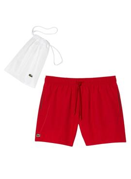 Bañador Lacoste Secado Rápido Rojo para Hombre