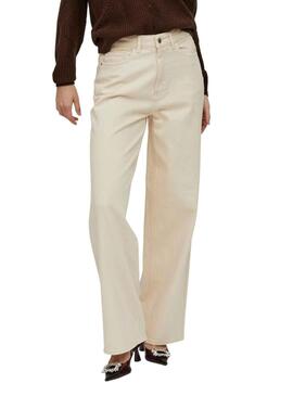 Pantalon Vila Freya Beige para Mujer