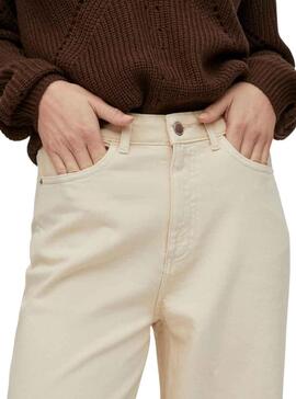 Pantalon Vila Freya Beige para Mujer