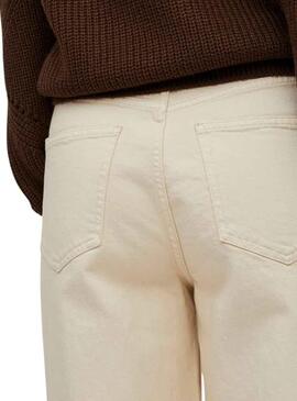 Pantalon Vila Freya Beige para Mujer