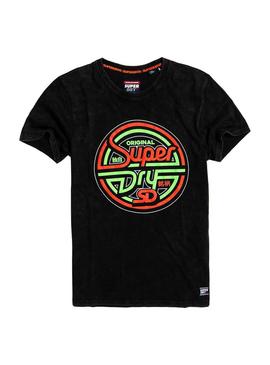 Camiseta Superdry Acid Graphics Negro Para Hombre