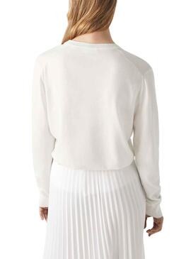 Jersey Lacoste Pico Blanco para Mujer