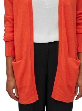 Chaqueta Vila Viril Open Naranja para Mujer