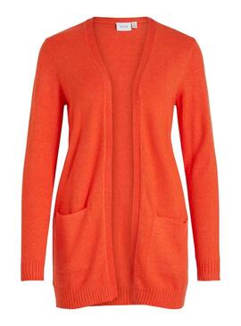 Chaqueta Vila Viril Open Naranja para Mujer