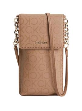 Bolso Movil Calvin Klein Jeans Beige para Mujer