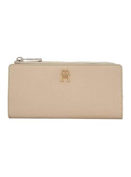 Billetera Tommy Jeans Life Large Beige para Mujer
