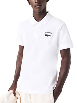 Polo Lacoste Embroidery Logo Blanco para Hombre