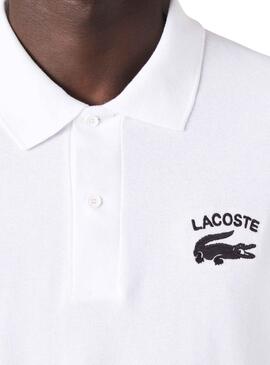 Polo Lacoste Embroidery Logo Blanco para Hombre