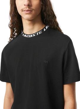 Camiseta Lacoste Logo Negro para Hombre