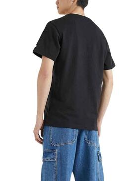 Camiseta Tommy Jeans College Pop Negro para Hombre
