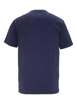 Camiseta Tommy Jeans Box Logo Azul Hombre