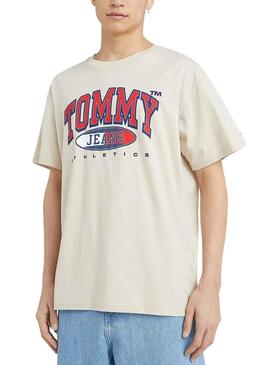 Camiseta Tommy Jeans Graphic Beige para Hombre