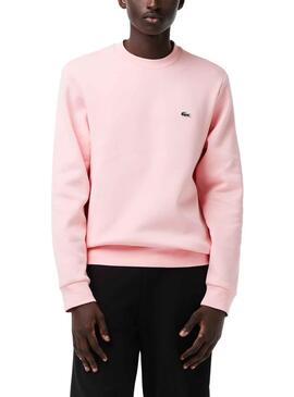 Sudadera Lacoste Basico Rosa para Hombre