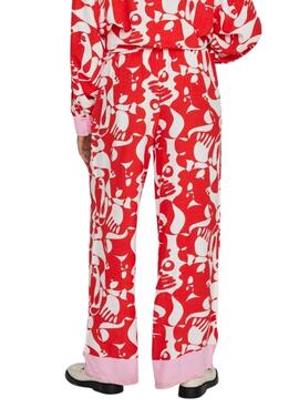 Pantalón Vila Kikki Mat Rojo para Mujer