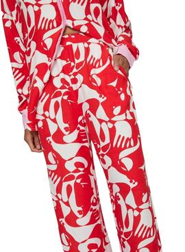 Pantalón Vila Kikki Mat Rojo para Mujer