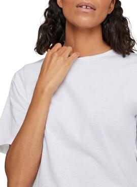 Camiseta Vila Dreamers Boxy Blanco para Mujer