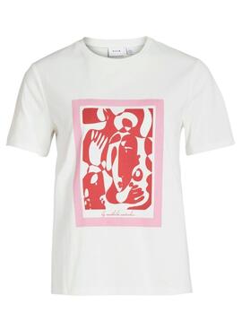 Camiseta Vila Mathilde Blanco para Mujer
