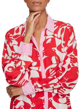 Camisa Vila Kikki Rojo y Blanco para Mujer