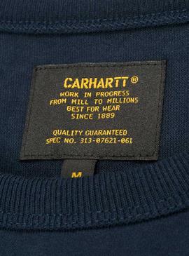 Camiseta Carhartt white flag marino para hombre