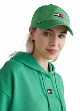 Gorra Tommy Jeans Flag Cap Verde 