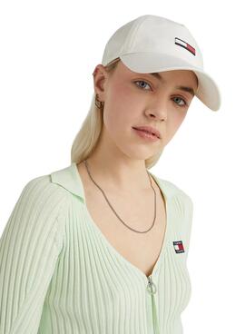 Gorra Tommy Jeans Flag Cap Blanco