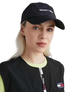 Gorra Tommy Jeans Sport Cap Negro Para Mujer