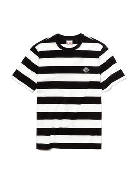 Camiseta Lacoste TH3744 Rayas Negro Hombre