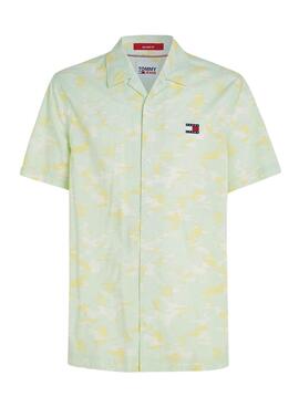 Camisa Tommy Jeans Camo Aop Amarillo para Hombre