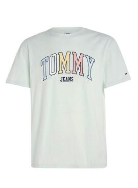 Camiseta Tommy Jeans College Pop Verde Hombre